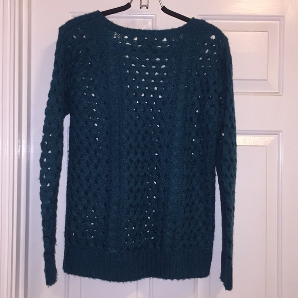 Turquoise knitted sweater - Picture 3 of 3